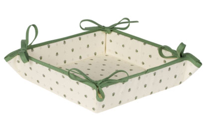 Provencal bread basket (Calissons. white green) - Click Image to Close